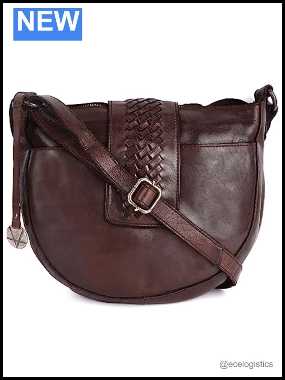 Genuine Leather Crossbody Sling Bag for Women with Adjustable Strap